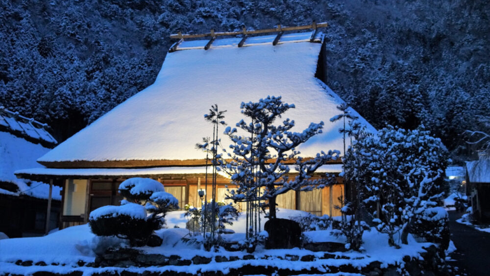 日本の真冬風景